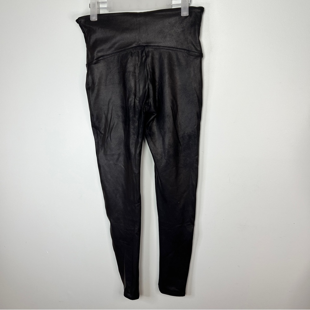 SPANX Faux Leather Leggings Black High-Rise XL - Picture 6 of 9